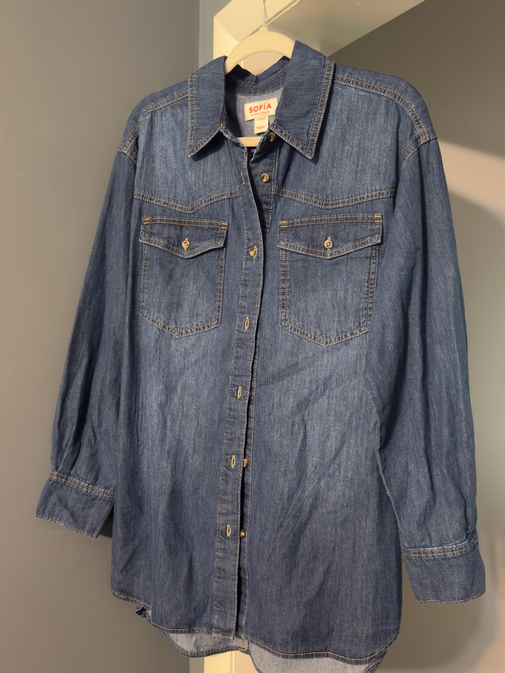 NWT sofia Denim Button-Up Shirt/Jacket/dress